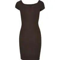 Urban Classics Geripptes Kleid mit freien Schultern Damen