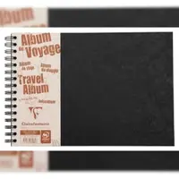 Clairefontaine 5x Reisealbum Age Bag A4 quer liniert und blanko 40 Blatt - Schwarz 781061C