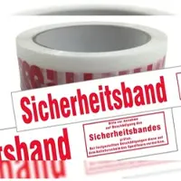 VEPATIM 36x Packband Klebeband 50mmx66m low noise weiß-transparent mit Aufdruck SICHERHEITSBAND