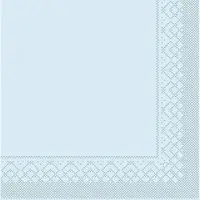 Mank Serviette Tissue in Hellblau, 40 x 40 cm, 100 Stück, 1/4 Falz - 3-lagig