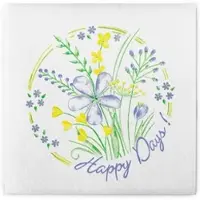 Mank Airlaid Serviette Happy Days 40 x 40 cm, 50 Stück - - Frühling Sommer Floral
