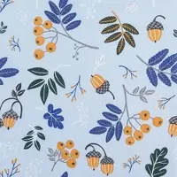 Home Fashion , Autumn Collection blue, Lunch-Servietten aufgefaltetes Maß 33 cm x 33 cm, im Viertelfalz, 20 Stück pro Pack, 12 Pack pro Karton