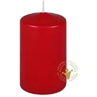 Jaspers Kerzen Stumpenkerzen Rot Ø 80 x 120 mm, 8 Stück, Premium Kerzen von