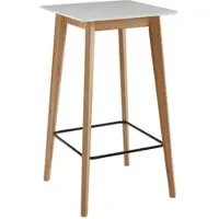 KADIMA DESIGN STEHTISCH – Weiß, 60x110x60 cm, eckig, Holzoptik, skandinavisch