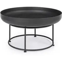 Bizzotto Feuerschale Burn hitzebeständiger Stahl, modern, schwarz, Ø 80 cm, Outdoor geeignet