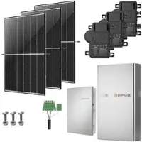 Enphase Photovoltaik-Paket 10 kWp mit Mikrowechselrichtern + Stromspeicher 15,0 kWh, 24 Solarmodulen Glas-Glas black frame (* 0% MwSt. gem. §12 Abs. 3 UstG)