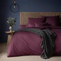 Estella Mako Interlock Jersey Bettwäsche Uni Takoma 155x200 cm + 80x80 cm | mauve - lila