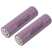 LG 2er-Set Lithium-Ionen-Akkus Typ 18650, 3,6 Volt, 2.850 mAh