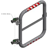 Hailo Professional Schranken mit Knieleiste - Lichter Durchgang 500 mm Aluminium