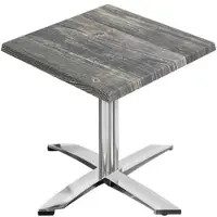 GGM Möbel WTG | Bistro Außen Tisch | B: T: H: 60 x 60 x 75,5 cm | Rustikal Kiefer / Aluminium | Quadratisch | Klappbar + Zusatzgewicht