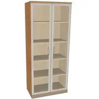 Fm Büromöbel Aktenschrank »Sidney« 5 OH klare Acrylglastüren braun, 80x186.9x44.2 cm