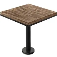 GGM Möbel MML | Bistro Massiv Tisch | Quadratisch | 60 x 60 x 77 cm | Walnuß / Schwarz