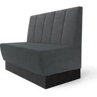 GGM Möbel Meyer S | Gastrobank | B:H 180 x 100 cm | Grau | Tief Gestreift | Samt