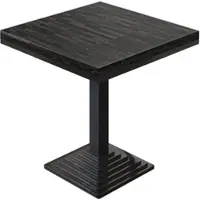 GGM Möbel MPY | Bistro Massiv Tisch | Quadratisch | 80 x 80 x 81 cm | Wenge Schwarz / Schwarz