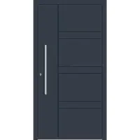Haustuerenland.de SCHÜCO Aluminium Haustür "ARABELLA" ADS 75.SI RC2 Anthrazit RAL 7016 beidseitig innen öffnend DIN links