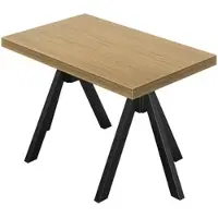 GGM Möbel KO | Bistro Tisch | B:T 120 x 70 cm | H 78 cm | Eiche | Gestell: Schwarz