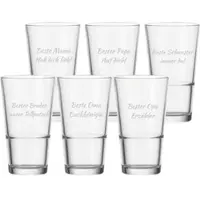 Luxentu Trinkglas EVENT 330 ml Name horizontal 6 Stück
