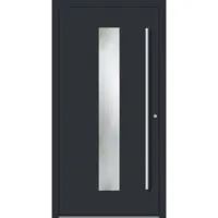 Haustuerenland.de Aluminium Haustür nach Maß "MAJA" 90 mm RC2 Anthrazit RAL 7016 beidseitig innen öffnend DIN rechts