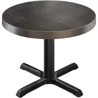 GGM Möbel BSM | Bistro Tisch | Ø 70 x 77 cm | Edelstahl Rand | Rund | Wenge / Schwarz