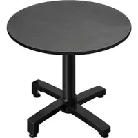 GGM Möbel CPBC | HPL Bistro Tisch | Ø:H 60 x 78 cm | Anthrazit / Aluminium Schwarz | Zusatzgewicht | Rund