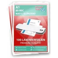 Laminierfolien24 Laminierfolien A1, 2 x 80 Mic, matt/glänzend