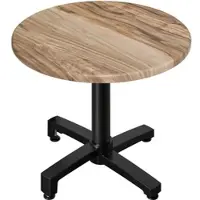 GGM Möbel WBO | Bistro Außen Tisch | Ø:H 70 x 78,5 cm | Sheesham / Schwarz | Rund | Klappbar + Zusatzgewicht