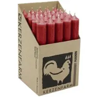 Kerzenfarm Hahn Stabkerzen Dunkelrot, 180/22 mm, , Brenndauer 8h, 25 St.