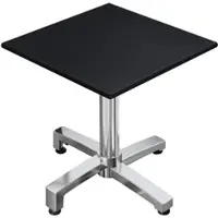 GGM Möbel CPBC | HPL Bistro Tisch | B:T:H 70 x 70 x 78 cm | Schwarz / Aluminium | Klappbar + Zusatzgewicht | Quadratisch