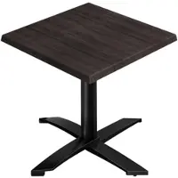 GGM Möbel WTG | Bistro Außen Tisch | B: T: H: 60 x 60 x 75,5 cm | Wenge / Schwarz | Quadratisch
