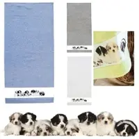 Framsohn Frottier Frottiertuch 'Hunde' (Farbe: Blau / Größe: Duschtuch 75 x 150 cm)