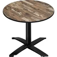GGM Möbel CPTG | Bistro Tisch | Ø:H 70 x 76 cm | Vintage Old / Aluminium Schwarz | Klappbar/ Zusatzgewicht