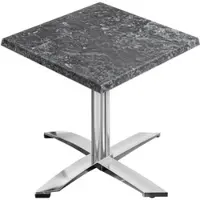 GGM Möbel WTG | Bistro Außen Tisch | B: T: H: 60 x 60 x 75,5 cm | Felsen / Aluminium | Quadratisch | Zusatzgewicht