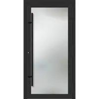 Haustuerenland.de PREMIUM Aluminium-Glas Haustür "AMY" 90 mm BLACKLINE flächenbündig Anthrazit Eisenglimmer DB 703 beidseitig außen öffnend DIN rechts