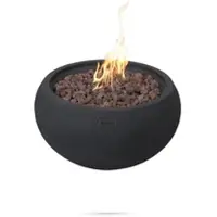 Elementi Feuertisch York Faserbeton Schwarz