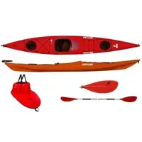 Tahe Outdoor Tahe Lifestyle Solo PE Tourenkajak für Small Size Paddler inkl. Steueranlage Komplettset