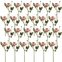 Creativ Green künstliche Pflanze Rose, 45cm, altrosa, 24er Set