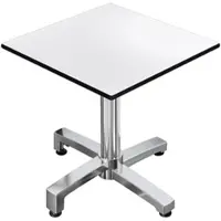 GGM Möbel CPBC | HPL Bistro Tisch | B:T:H 60 x 60 x 78 cm | Wenge / Aluminium | Zusatzgewicht | Quadratisch