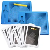 Playtastic 2er-Set magnetische Reise-Zeichentafeln, blau, 17,5 x 21,5 x 1,2 cm