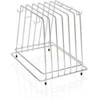 WAS Germany - Schneidbretthalter für 6 Bretter bis max. 2 cm, 29,5 x 25,5 x 26 cm, Chromnickelstahl