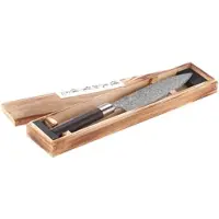 TokioKitchenWare Handgefertigtes Marken-Damast-Chefmesser mit 19-cm-Klinge