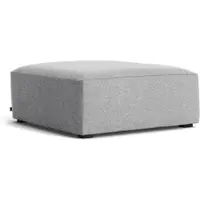 HAY - Mags Soft Ottoman S01 (XS), hellgrau (Hallingdal 130) / Nähte: beige (Filzgleiter)