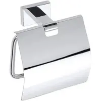 BRILLANTBAD BASA Papierrollenhalter mit Deckel Messing Chrom 125x125x65 mm für Bad & WC >> zum Bohren