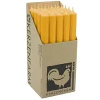 Kerzenfarm Hahn Stabkerzen Gelb, 250/22 mm, , Brenndauer 12h, 25 St.
