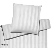 Elegante Bettwäsche Breezee - 155x220 cm + 40x80 cm weiss