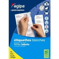 Agipa Universal-Etiketten, 105 x 49,39 mm, mit Abzieh-Hilfe