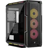 Corsair iCUE LINK 5000T LX RGB, Midi Tower, PC, Schwarz, ATX, EATX, micro ATX, Mini-ITX, Kunststoff, Stahl, Gehärtetes Glas, Gaming