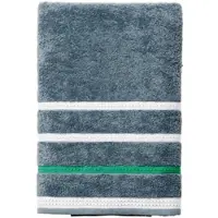 Merkloos - Badetuch 70 x 140 cm, 100 % Baumwolle, dunkelblau mit neutralen Streifen