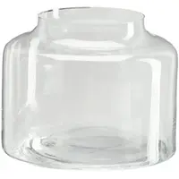 HOME STORY Vase , transparent/klar , Glas , Maße (cm): H: 16 Ø: 21