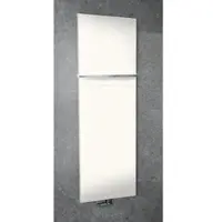 Zehnder Design-Heizkörper Fina Lean Bar, schlank, RAL 9016, 1500x48x700 mm, mit Handtuchhalter Chrom