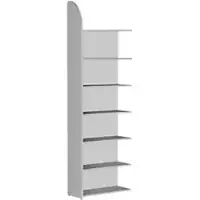 Kerkmann Büroregal Dante, Regalfeld, H 2600 x B 800 mm, Rückwand, lichtgrau